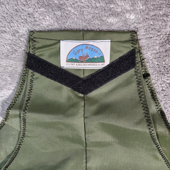 Gary Nesse Men's Large Green Suede Shoulder Shooting Hunting Vest Jacket - Picture 9 of 16